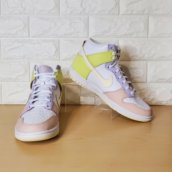 Nike Dunk High Womens Size 9.5 White Cashmere Lemon Twist DD1869-108 - Picture 5 of 12